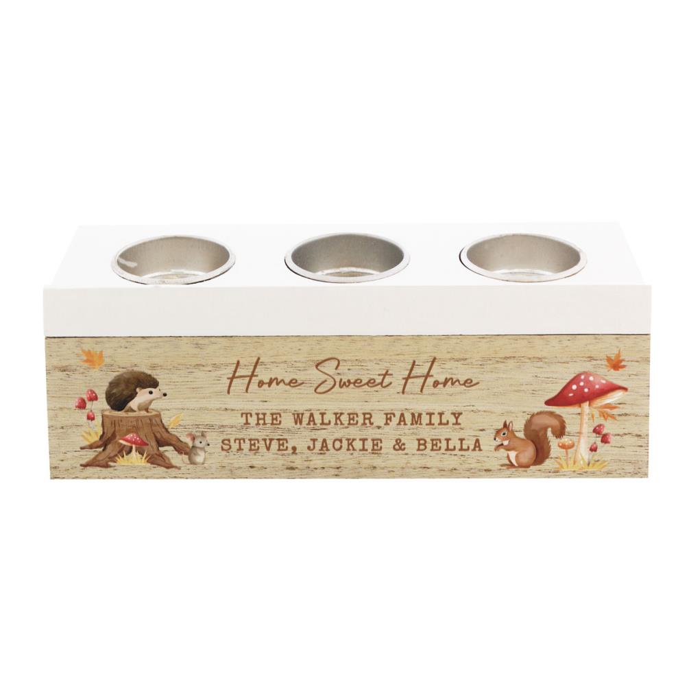 Personalised Autumn Triple Tea Light Box £15.29